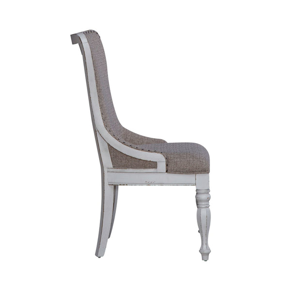 Magnolia Manor - Upholstered Wing Back Side Chair - Antique White