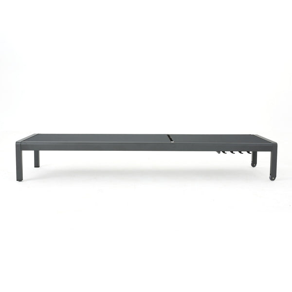 Outdoor Patio Chaise Lounge With 5 Reclining Positions