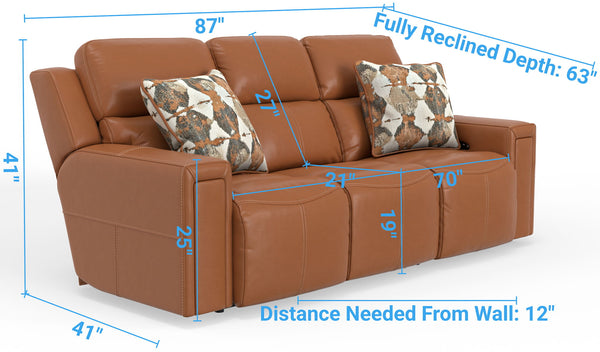 Arezzo - Power Headrest Power Reclining Sofa With Zero Gravity/Extended Ottoman