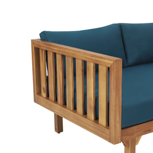 Claremont - 3 Seater Daybed Teak Acacia Wood Water Resistant Cushions