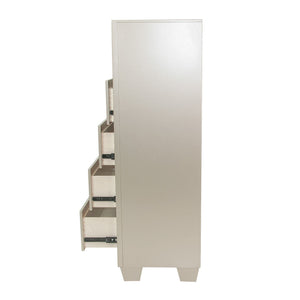 5 Drawer Chest Bedroom Furniture - Silver