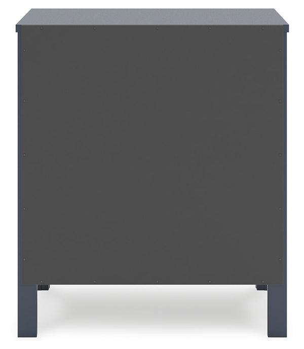Simmenfort - Two Drawer Night Stand - Navy Blue