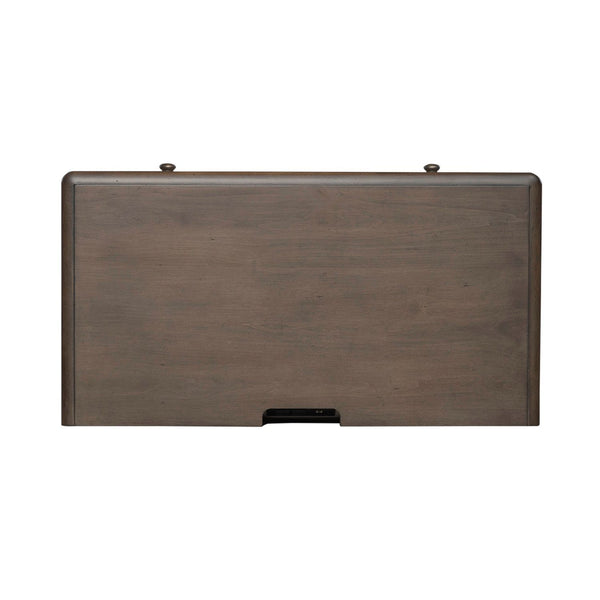 Ivy Hollow - 3 Drawer Bedside Chest With Charging Station - Weathered Linen / Dusty Taupe