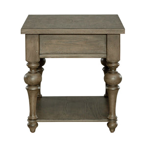 Americana Farmhouse - Drawer End Table - Dusty Taupe