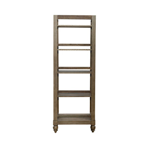 Americana Farmhouse - Wood Leaning Pier Bookcase - Dusty Taupe