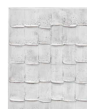 Linear Marks Canvas Art - White