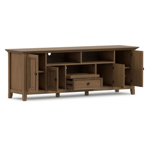 Amherst - Wide TV Media Stand - Rustic Natural Aged Brown