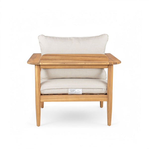 Terassi - Outdoor Lounge Chair (Set of 2) With Cushions - Beige / Light Teak