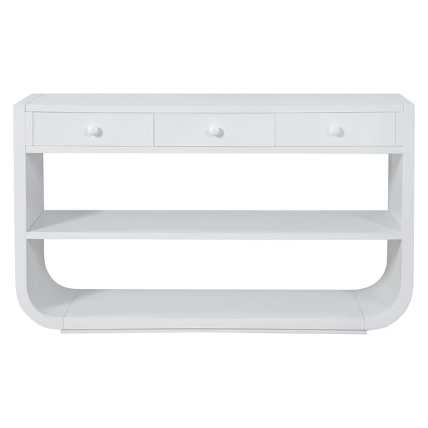 Console Table With 3 Soft Close Drawers & 2 Open Shelves