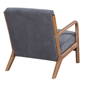 Upholstered Armchair With Back Support Pillow