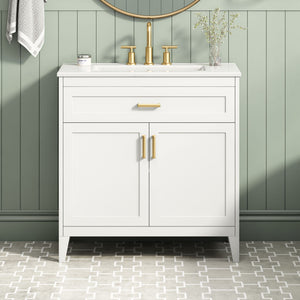 Bathroom Vanity With Sink Top, Adjustable Shelf, Door Organizers