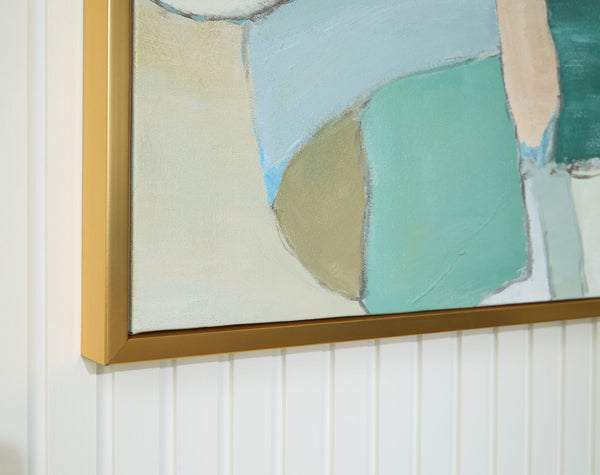Wynburn - Wall Art - White / Blue / Green