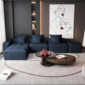 Modern Oversized Diy Combination Modular Sectional Sofa & Pillows