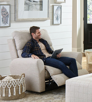 Justine - Lay Flat Extra Wide Recliner - Sandstone