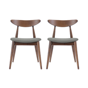 Retro Dining Chairs With Ergonomic Back (Set of 2)