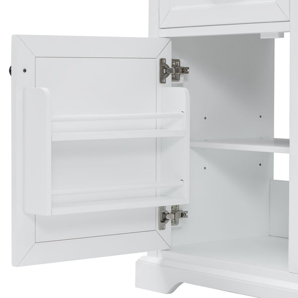 36" Bathroom Vanity With Sink, 2 Tip-Out Drawers, Soft Close Hinges