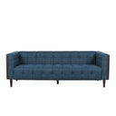 Contemporary Mid-Century Charm 3 Seater Sofa With Button Tufted Waffle Stitching