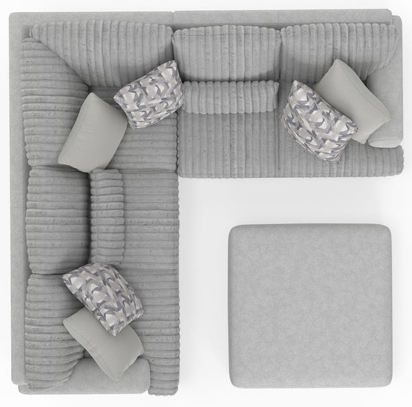 Titan - Sectional With Comfort Coil Seating, Cocktail Ottoman And Accent Pillows Included