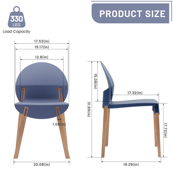 4 Piece Set Of Single Chairs With A Design Combining Modern And Traditional Elements