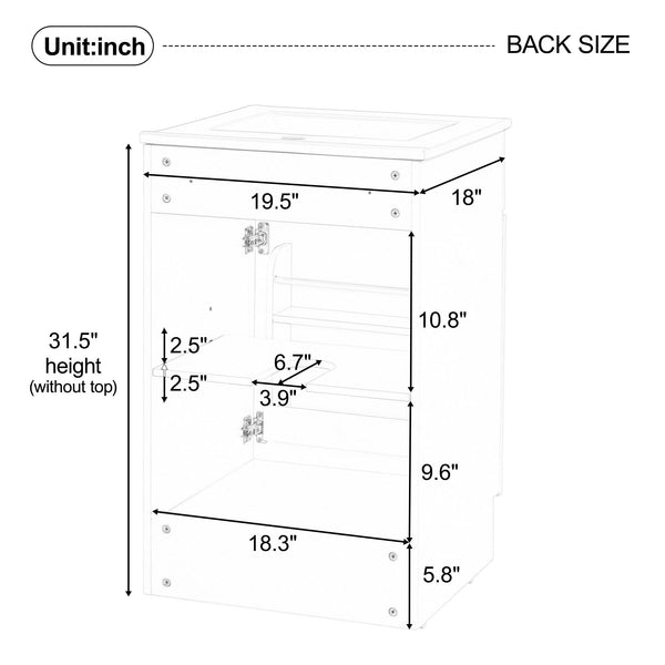 Bathroom Vanity With Sink, Cabinet With Adjustable Shelf