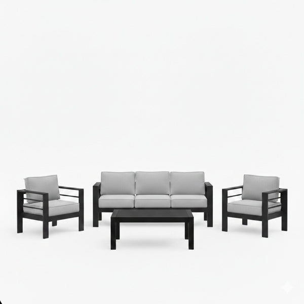 Outdoor Patio Set, All-Weather With Thick Cushions