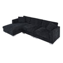 Modern Cloud Sectional Sofa L Shaped Luxury Couch Set With 2 Free Pillows 4 Seat With Oversized Chaise