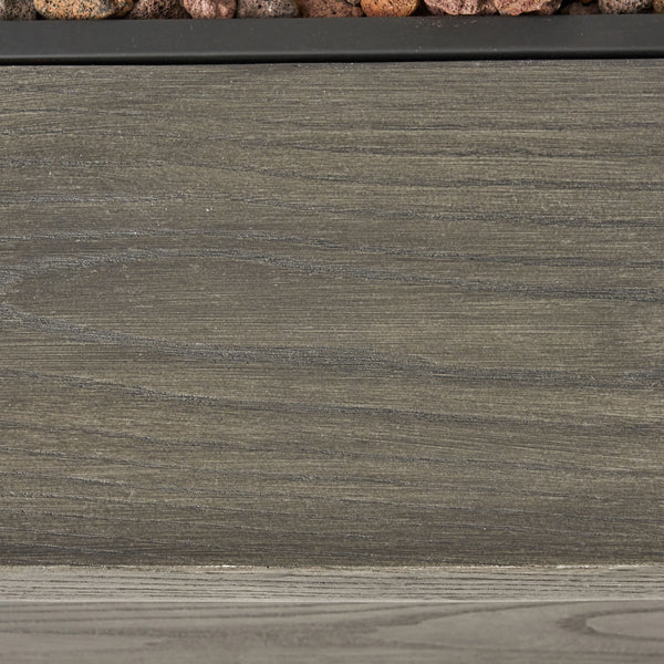 Transitional Rectangular Outdoor Propane Fire Pit With 50, 000 Btu