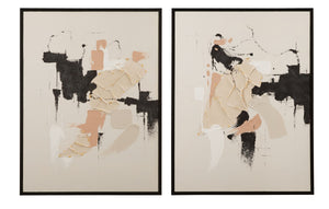 Intuitive Framed Canvas (Set of 2) - Beige