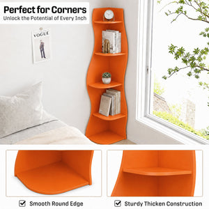 5 Tier S - Shaped Corner Shelf For Living Room