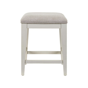 Berkley Square - Upholstered Console Stool - Linen & Khaki
