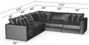 Remington - Modular Sofa - Slate