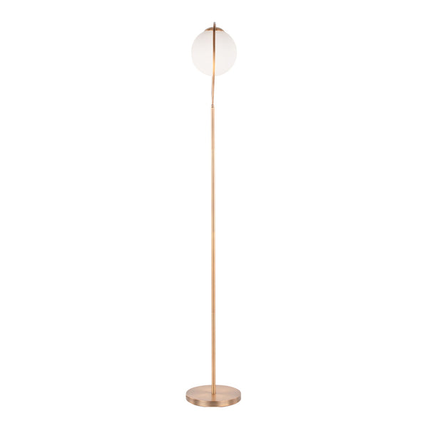 Moon - Contemporary Floor Lamp - Gold / Frosted