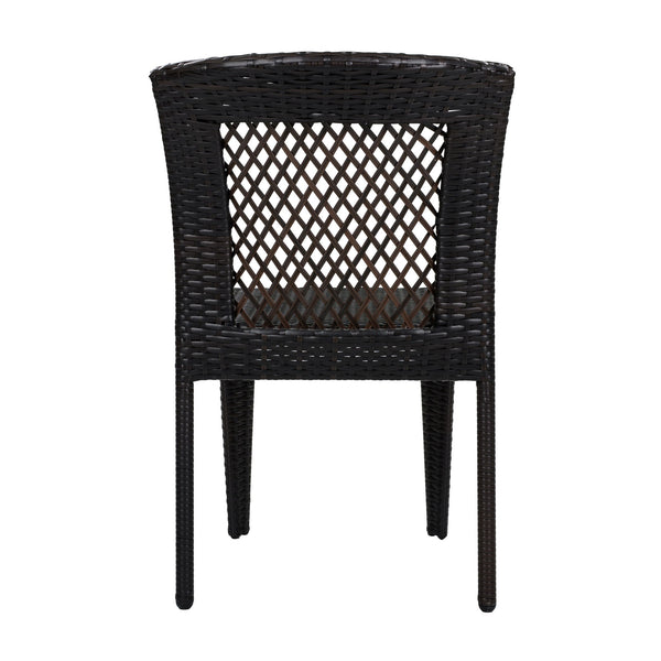 7 Piece Outdoor Dining Set With Table And 6 Chairs - Brown Multi