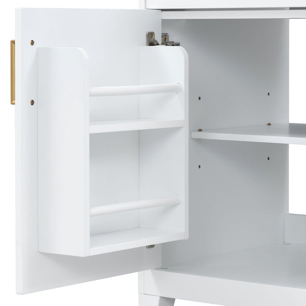 Bathroom Vanity With Sink Top, Adjustable Shelf, Door Organizers