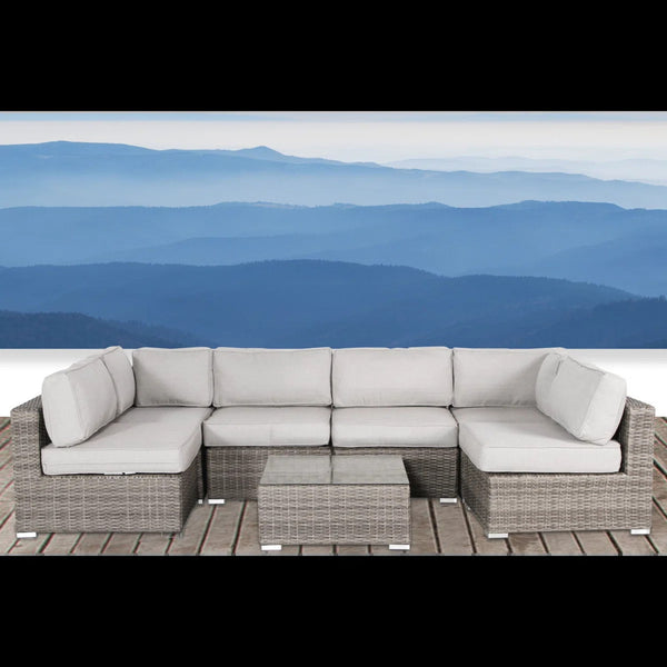 Outdoor Wicker Seating Group With Cushions