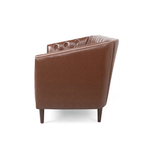 Sophisticated Loveseat With Diamond Stitched Detailing