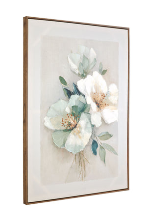 Floral Harmony III Framed Canvas - Pink