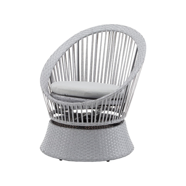 Modern Swivel Wicker Lounge Chair With Round Design