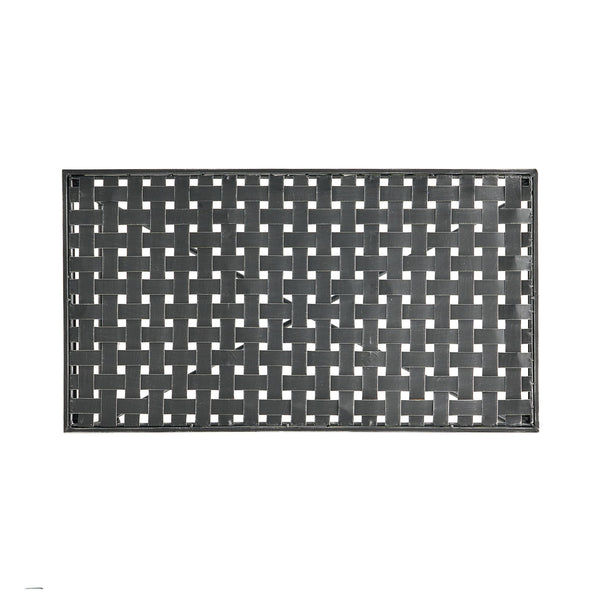 Luna - Outdoor Iron Coffee Table - Black Brush Silver