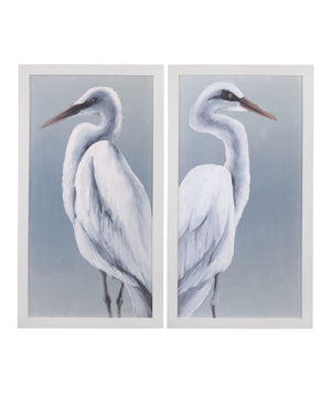 Herald In Mist II Framed Print - Blue / White