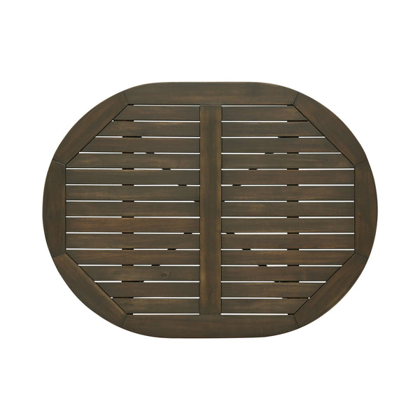 Outdoor Acacia Wood Bar Table With Slat Top
