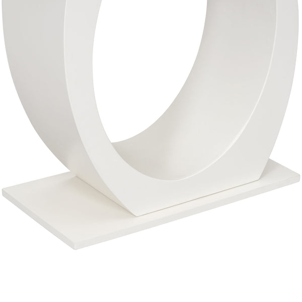 Console Table With Oval Base And Reinforced Bottom Plate