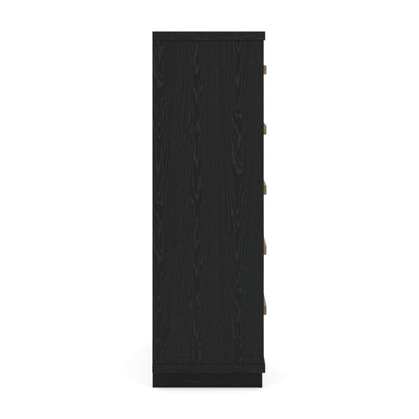 Kozmour - Five Drawer Chest - Black / Brown