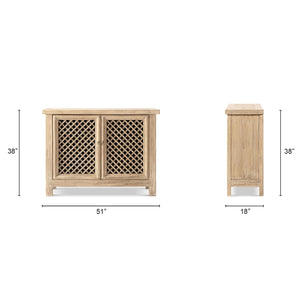 Arden - 2 Door Accent Storage Cabinet - Natural