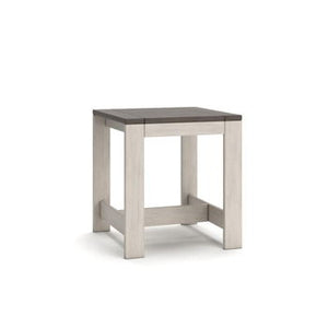 Vista Highlands - Square End Table - Brown / White
