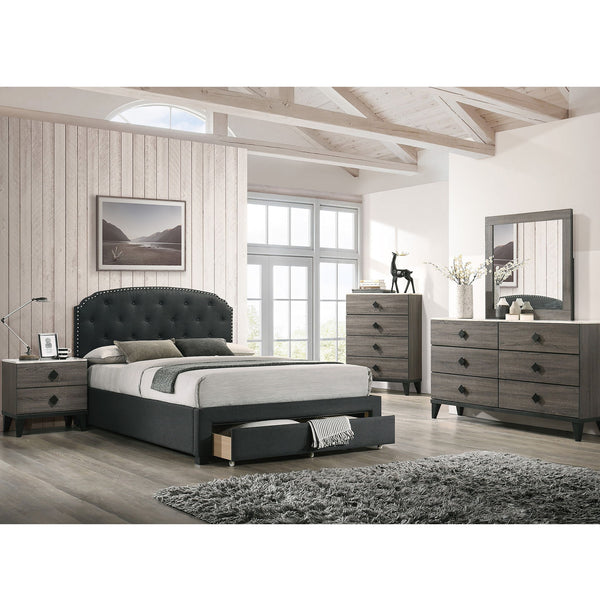 Bedroom Chest Of Drawers With 4 Drawer Storage - Gray / Gray