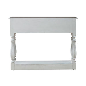 Magnolia Manor - Hall Console Bottom With Shelf For Display & Storage - Antique White
