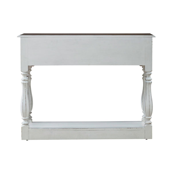 Magnolia Manor - Hall Console Bottom With Shelf For Display & Storage - Antique White