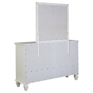 Sandy Beach - 11-Drawer Dresser With Mirror - Cream White