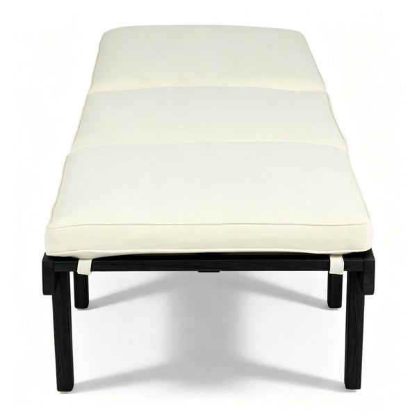 Ariana - Chaise Lounge With Cushion For Outdoor - Black